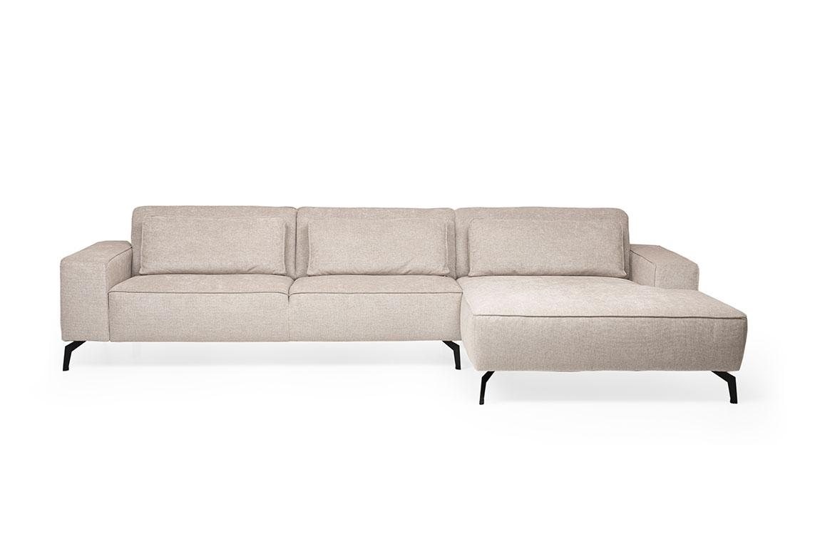 Hoekbank Mikk van JaxxChoice in lichtgrijze stof