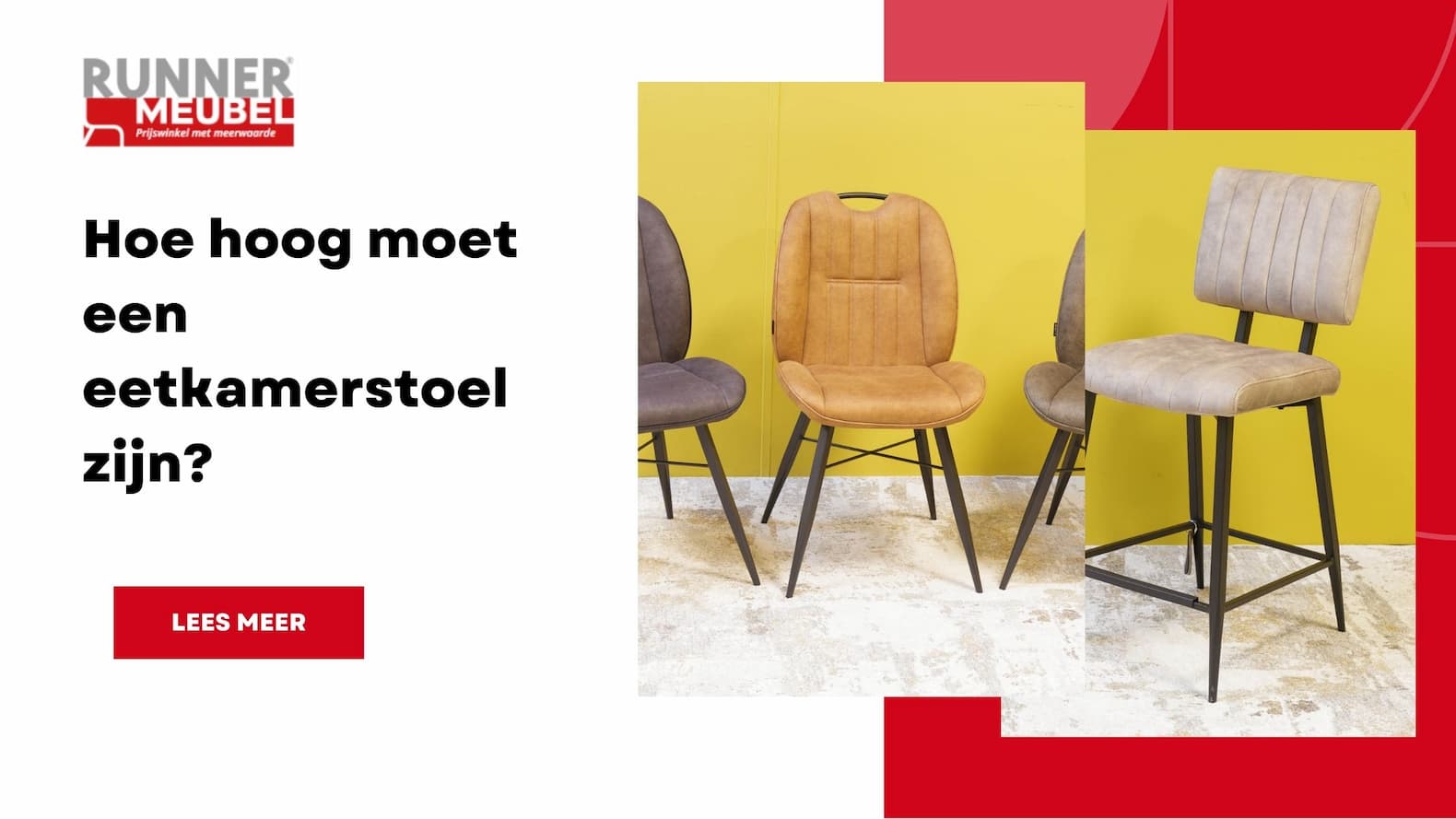 Hoe hoog moet een eetkamerstoel zijn? - Runner Meubelen Leeuwarden